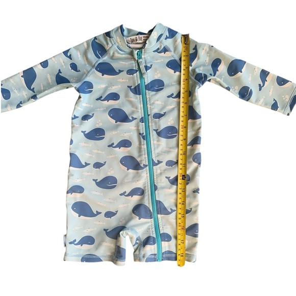 Jan & Jul UV Sunsuit Swimsuit Blue Whales size 18-24M - Picture 2 of 10
